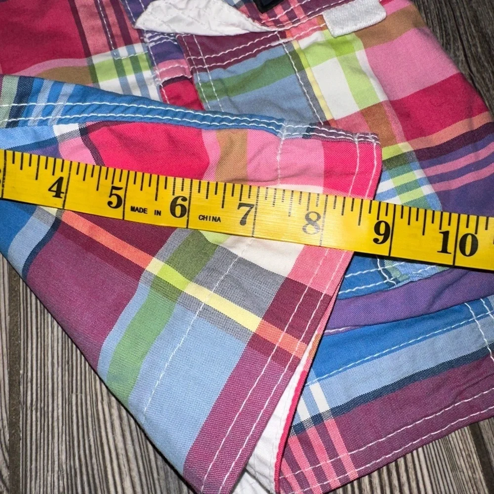 Abercrombie & Fitch Swim Colorful Plaid Board Shorts Fully Lined Pockets Medium - Picture 7 of 8